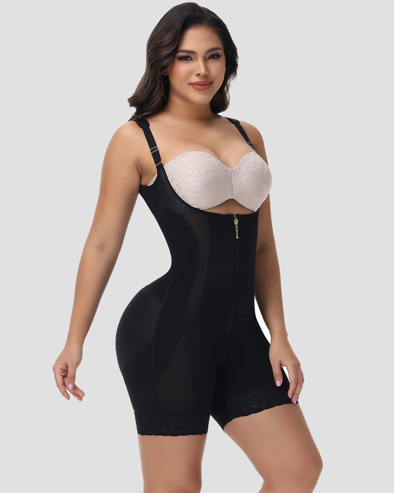 Shapshe® Faja Bauchkontrolle Offener Brustbereich Schultergurte