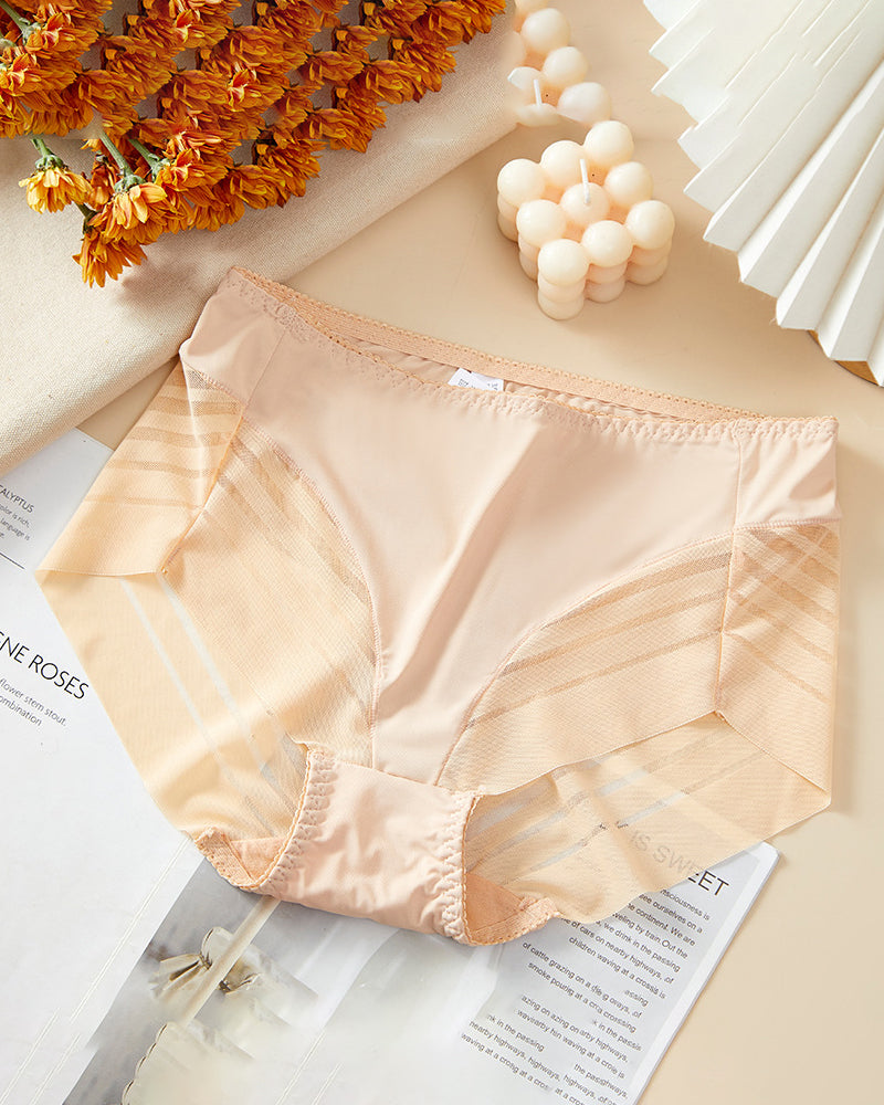 Damen Sexy Nahtlose Hohlstreifen Mesh  Tanga Formende Slips