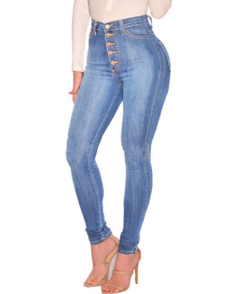 Po Lifting Skinny Jeans mit Hoher Taille für Damen