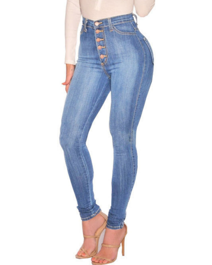Po Lifting Skinny Jeans mit Hoher Taille für Damen
