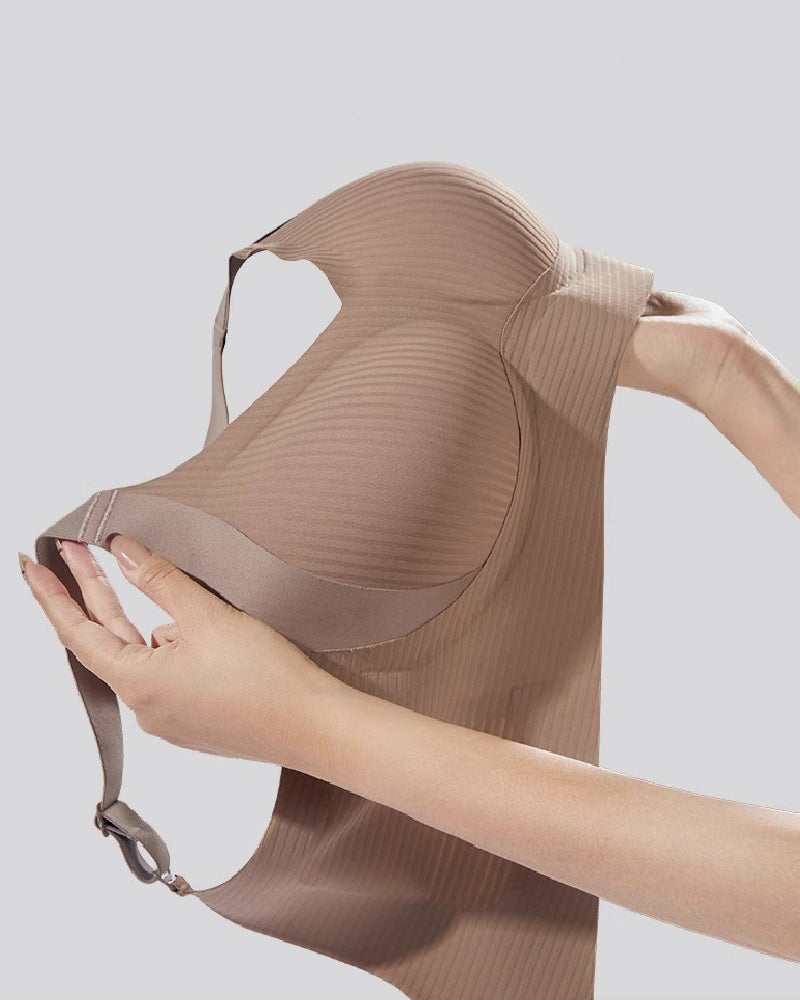 Damen Nahtlose Push Up BH Ohne Bügel Atmungsaktive Unterwäsche