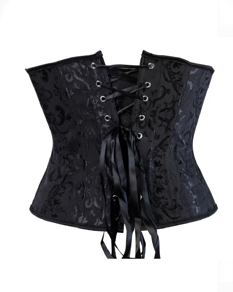 Vintage Schnürung Unterbrust Korsett Bauchweg Trägerlos Bustier Große Größen