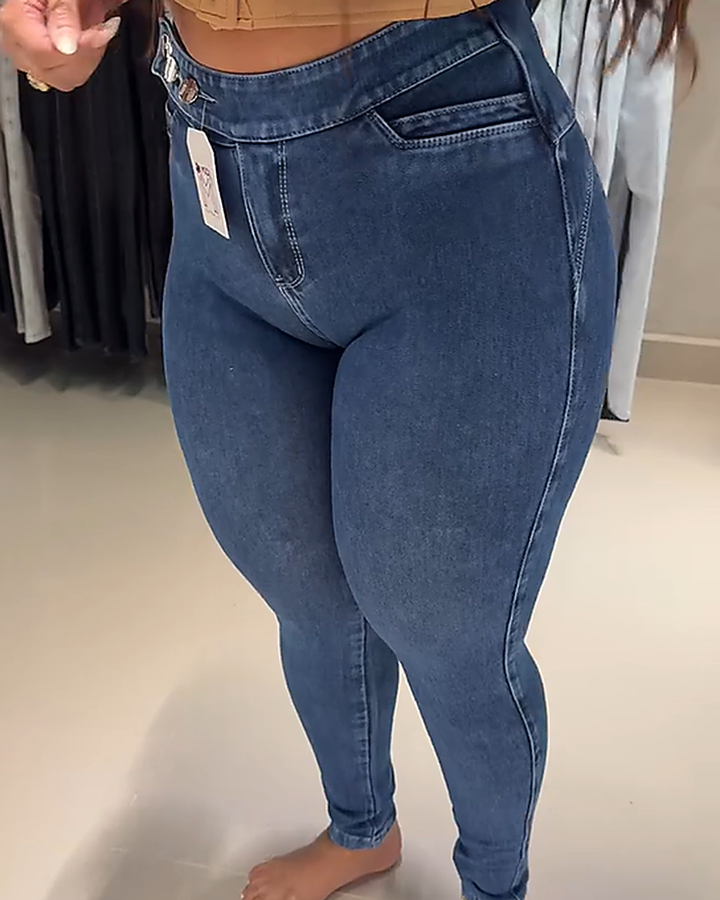Shapshe® Jeans mit Hoher Taille Hüftlifting und Bauchkontrolle