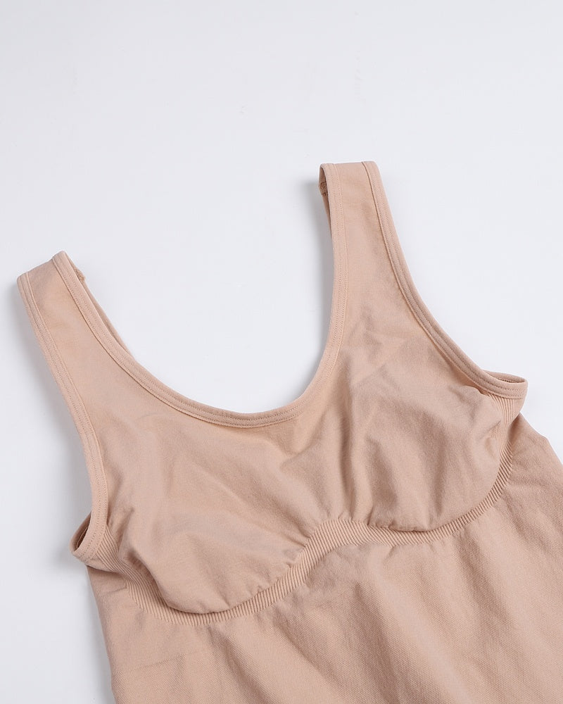 Damen Nahtloser Oberschenkel Bauchweg U-Ausschnitt Bodysuit Shapewear