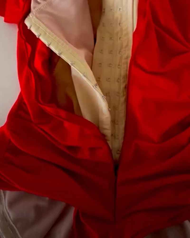 Shapshe® Bauchweg Einteiliger Gerüschter Triangel Shape Badeanzug