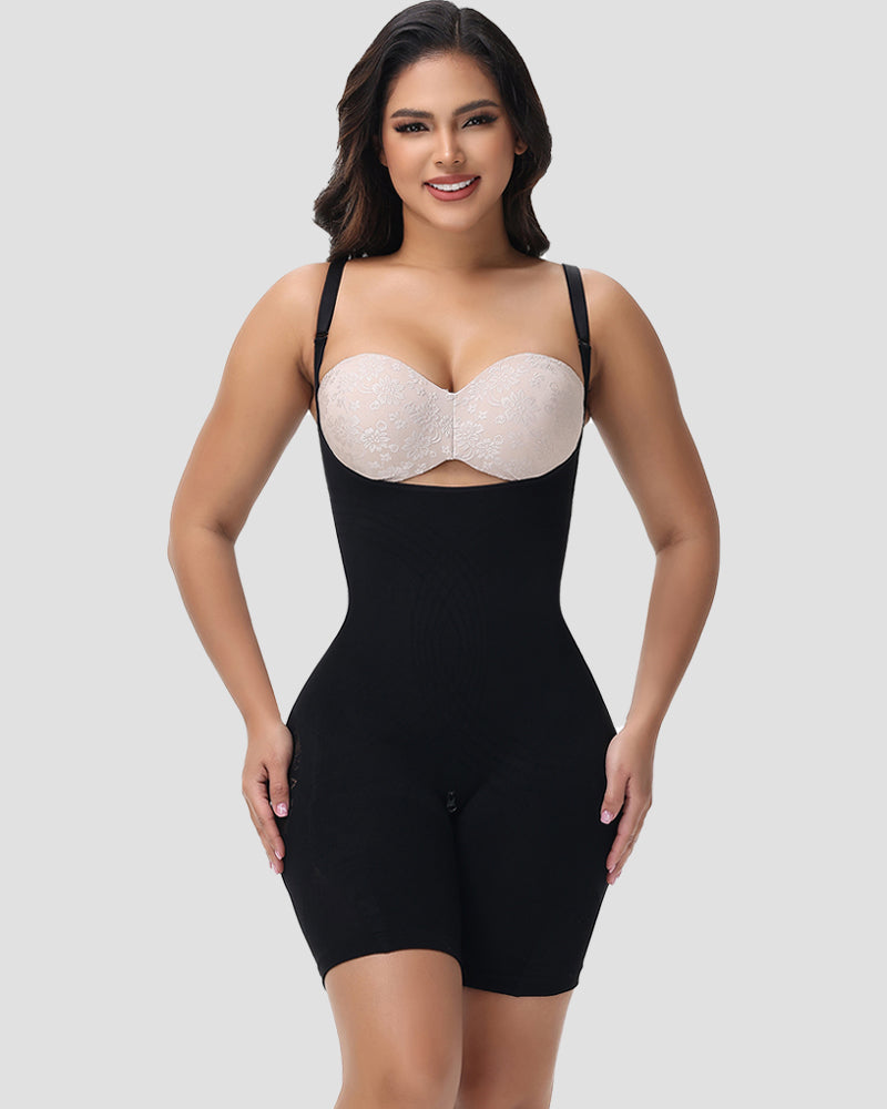 Shapshe® Shapewear Bodysuit Offener Brustkorb Hohler Rose (Vorverkauf)