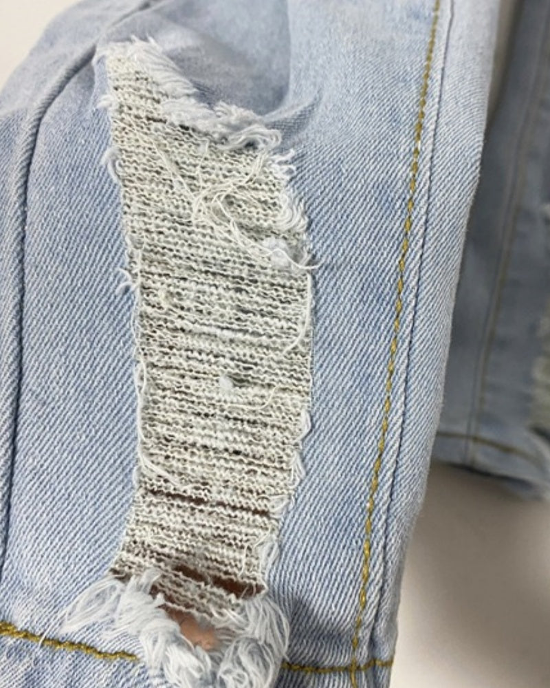 Skinny Jeans im Used Look mit Hoher Taille für Damen