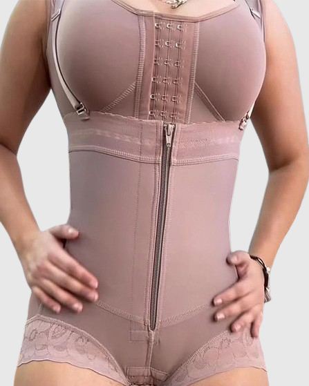 Shapshe® Damen Fajas Shapewear Shorts mit hoher Taille und Reißverschluss