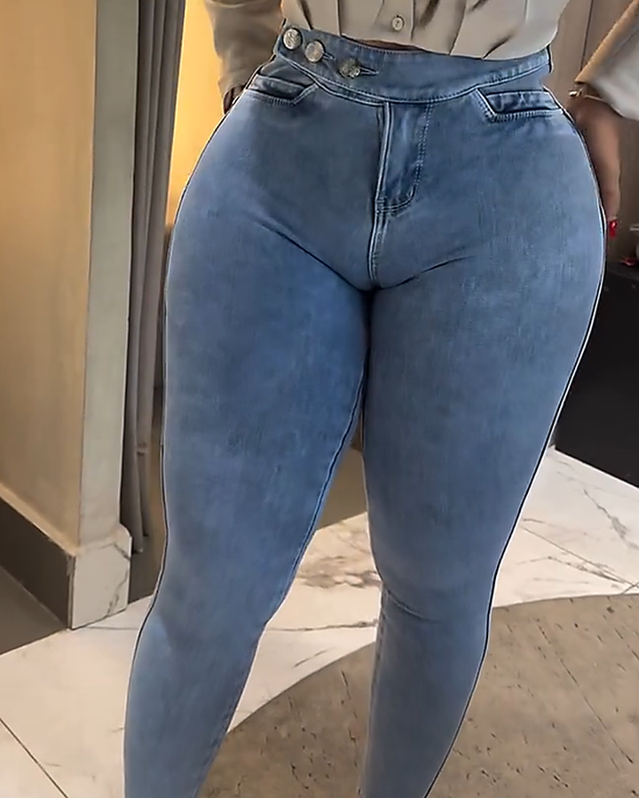 Shapshe® Jeans mit Hoher Taille Hüftlifting und Bauchkontrolle