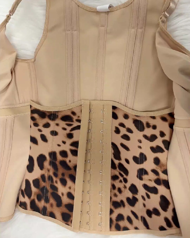 Shapshe® Fajas Colombianas Korsett Taillentrainer mit Reißverschluss und Stahlknochen