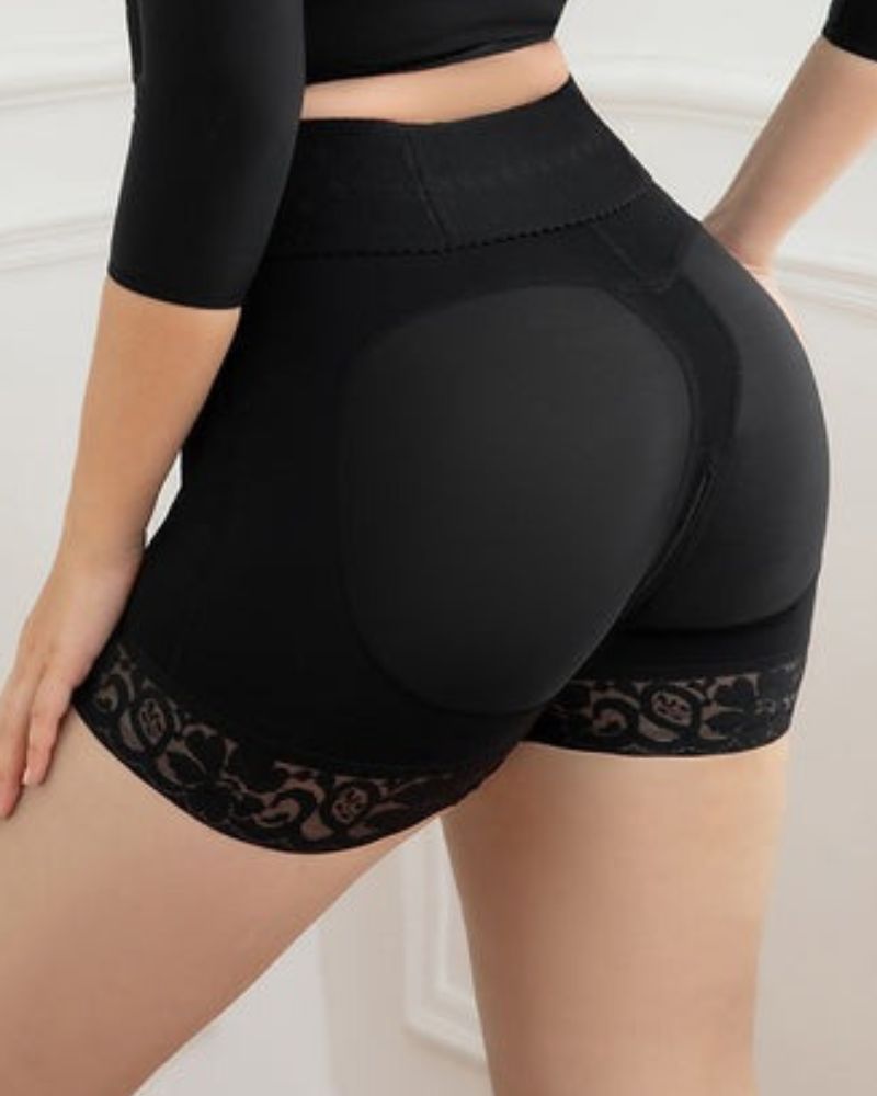 Shapshe® Schwarze Damen-Höschen zur Bauchkontrolle Po-Lifter kurz schlankmachend