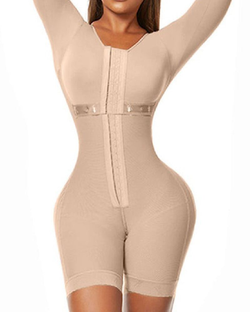 Shapshe® Ganzkörper Shaper Shapewear Faja Colombianas volle Brust Lange Ärmel Starke Kompression