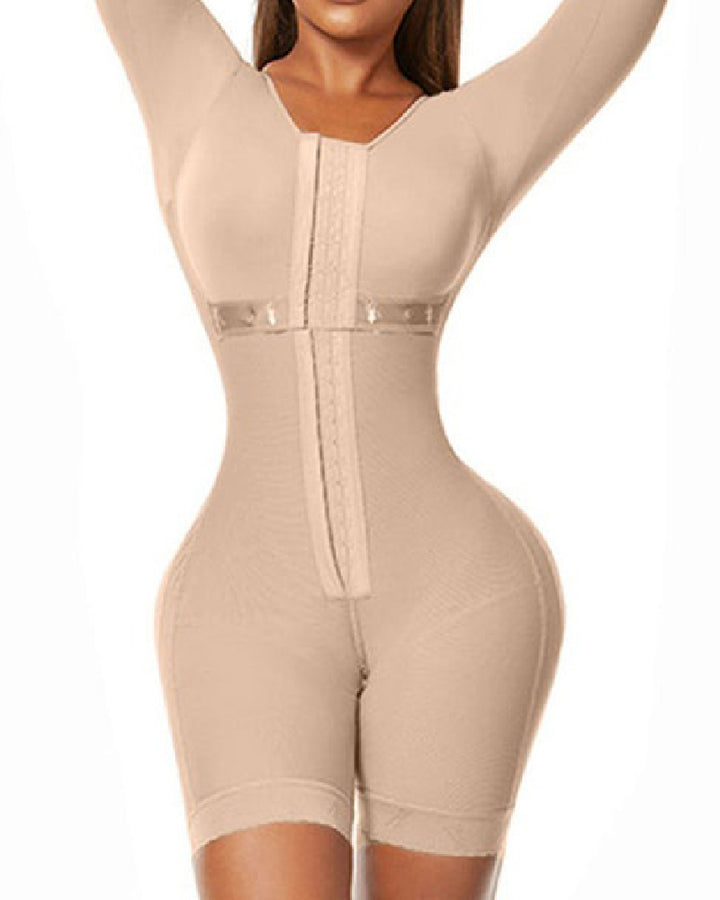 Shapshe® Ganzkörper Shaper Shapewear Faja Colombianas volle Brust Lange Ärmel Starke Kompression