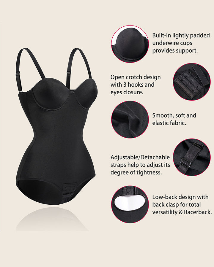 Damen Bauchkontrolle Slips Camisole Tops Bodysuit Mit Eingebautem BH