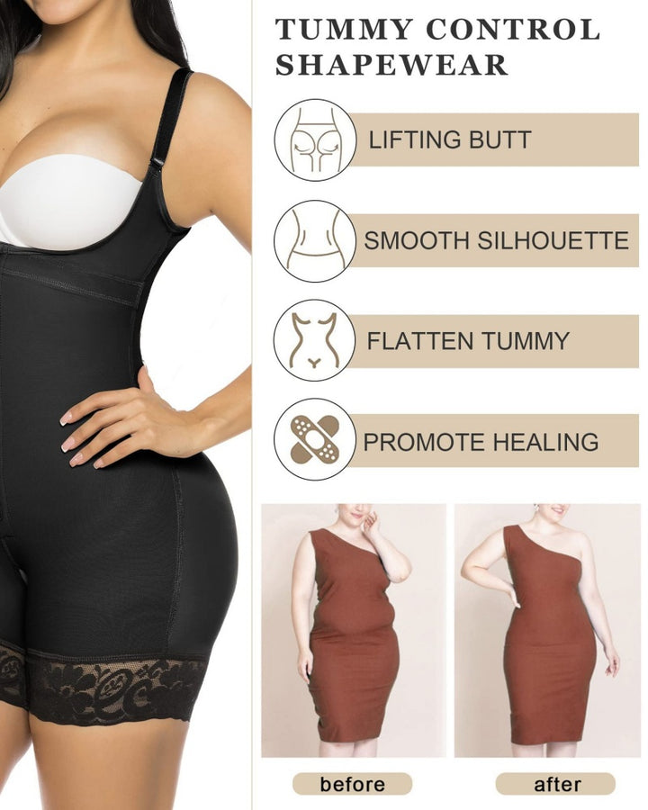 Shapshe® Schlanke Fajas mit Verstellbaren Trägern Bauchkontrolle Po-Lifter Shapewear