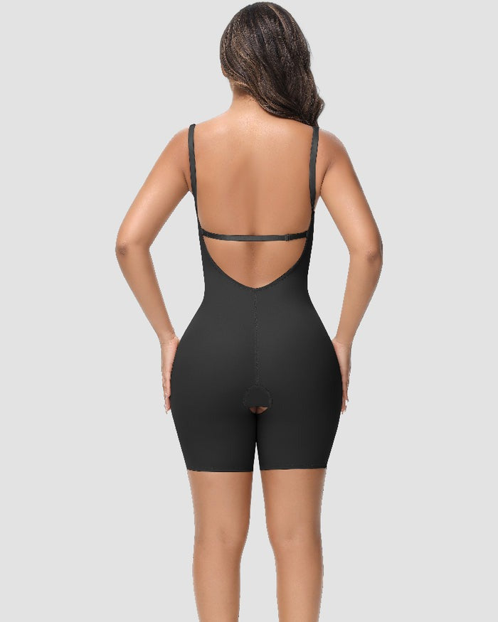 Shapshe® Damen U Plunge Bodysuit Bauchkontrolle mit Integriertem BH