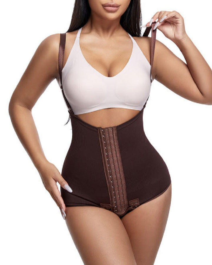 Damen Bauchkontrolle Verstellbare Schnalle Offene Brust Shapewear