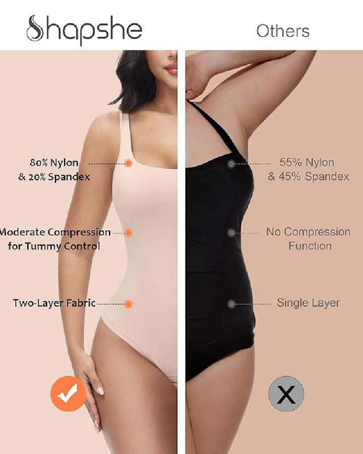 Shapshe® Nahtlose Bauchweg Tanga Rückenfrei Ausschnitt Shapewear