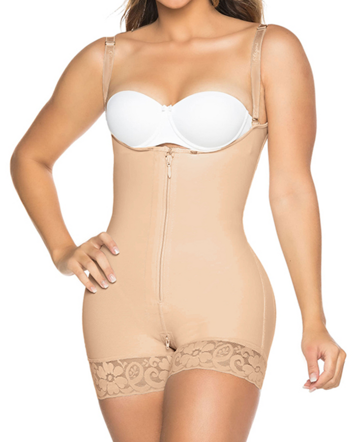 Shapshe® Offene Brust Po-Lift Bauchweg Reißverschluss Oberschenkel Schlankere Bodysuit Shapewear
