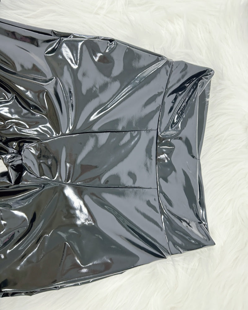 PU Leder Schmale Enganliegende Hose für Damen Modisch Vielseitig