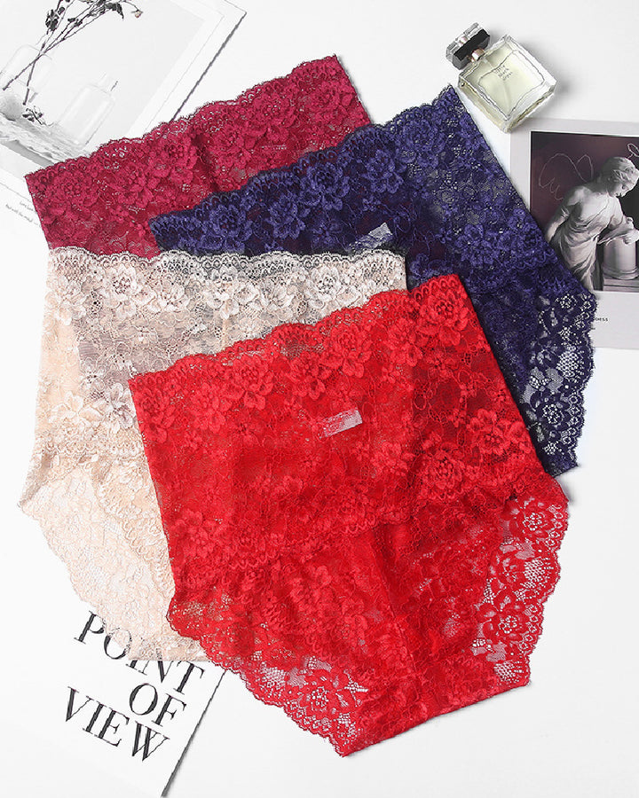 Sexy Hohe Taille Spitzen Elastische Atmungsaktive Slim Höschen