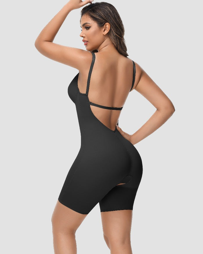 Shapshe® Damen U Plunge Bodysuit Bauchkontrolle mit Integriertem BH