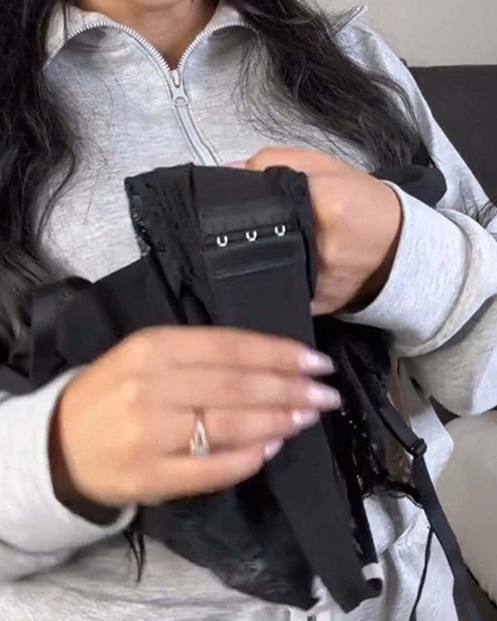 Sexy Spitzen Tanga Body mit V Ausschnitt Rückenfrei mit Bauchkontrolle