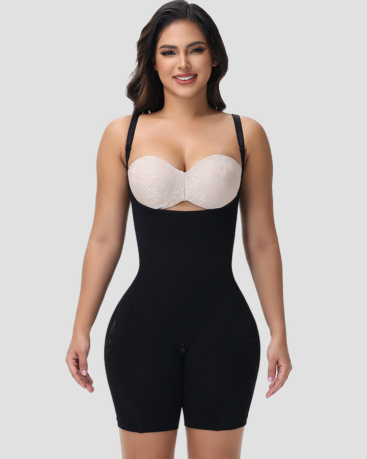 Shapshe® Shapewear Bodysuit Offener Brustkorb Hohler Rose (Vorverkauf)