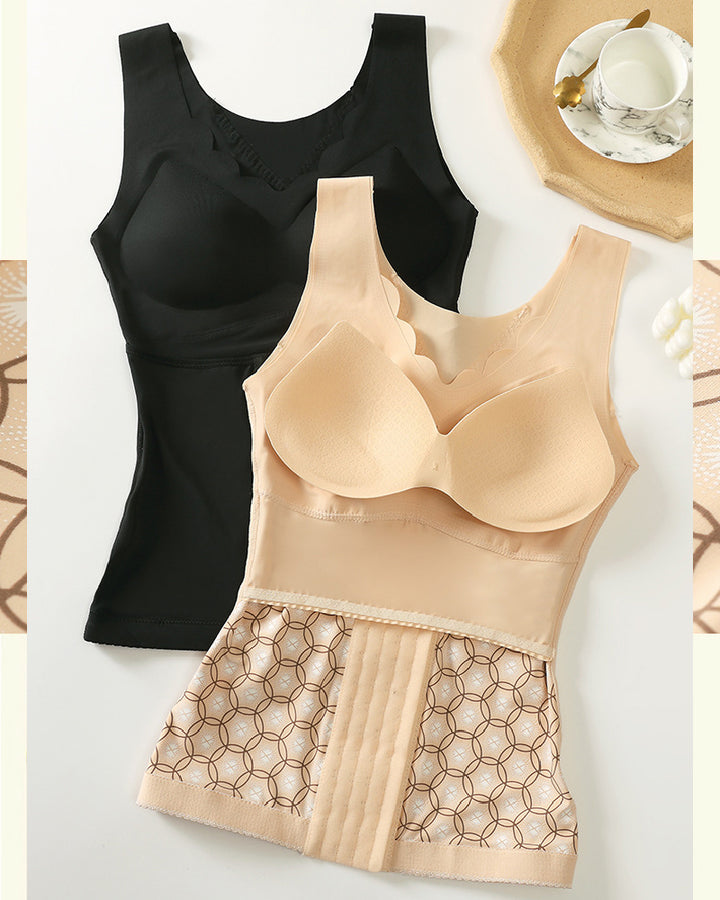 3-in-1 Bauchweg Korsett Shapewear Top mit Kreuz Rückenstütze