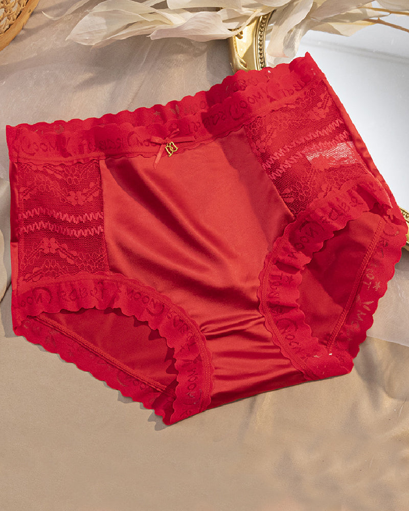 Satin Nahtlose Eisseide Mittlere Taille Slips Po Lift Unterwäsche