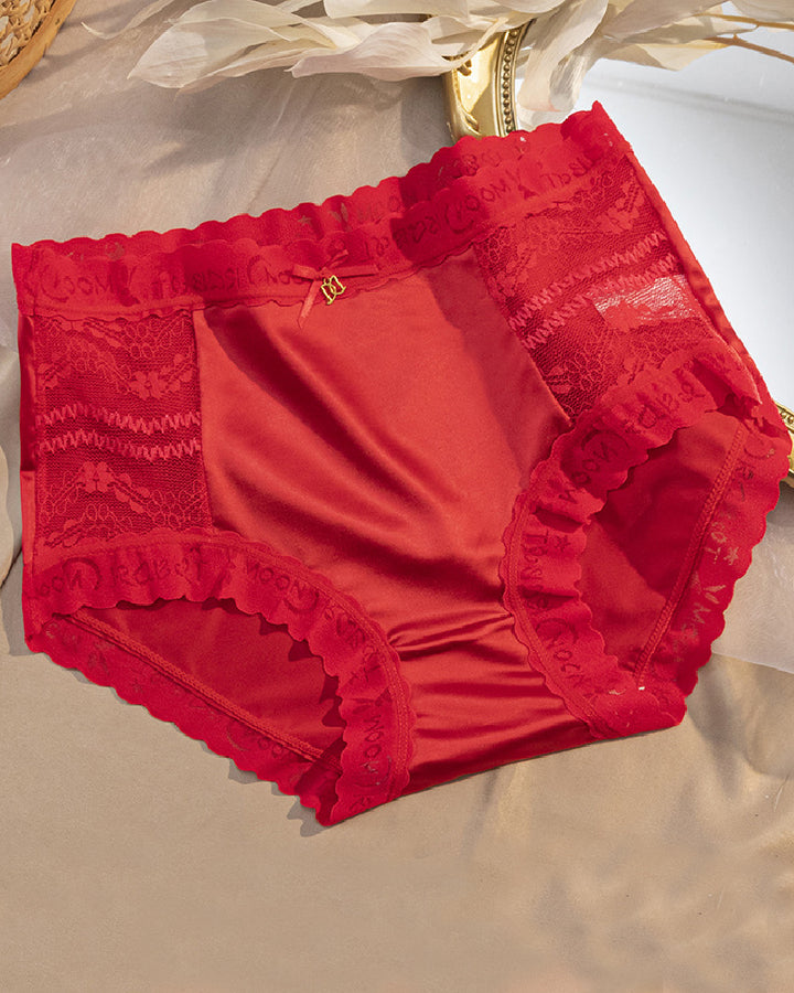 Satin Nahtlose Eisseide Mittlere Taille Slips Po Lift Unterwäsche