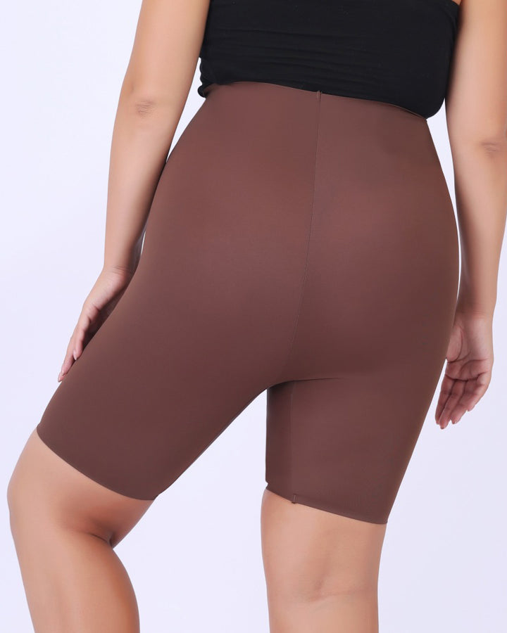 Glatte Hochtaillierte Bauchweg Shapewear Shorts