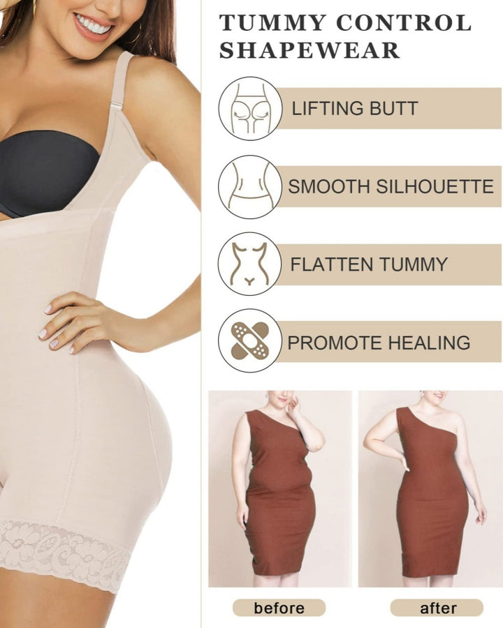 Shapshe® Schlanke Fajas mit Verstellbaren Trägern Bauchkontrolle Po-Lifter Shapewear