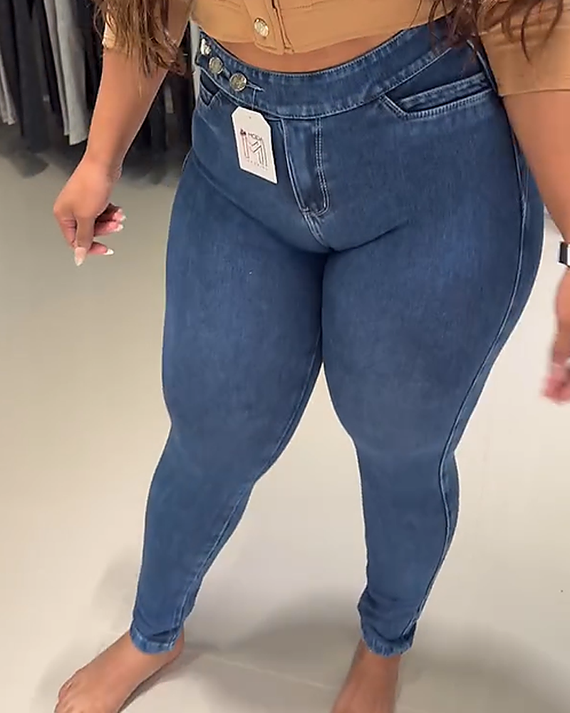 Shapshe® Jeans mit Hoher Taille Hüftlifting und Bauchkontrolle
