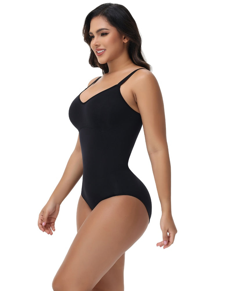 Shapshe® Nahtloser Strick Bauchweg Bodysuit Spaghettiträger