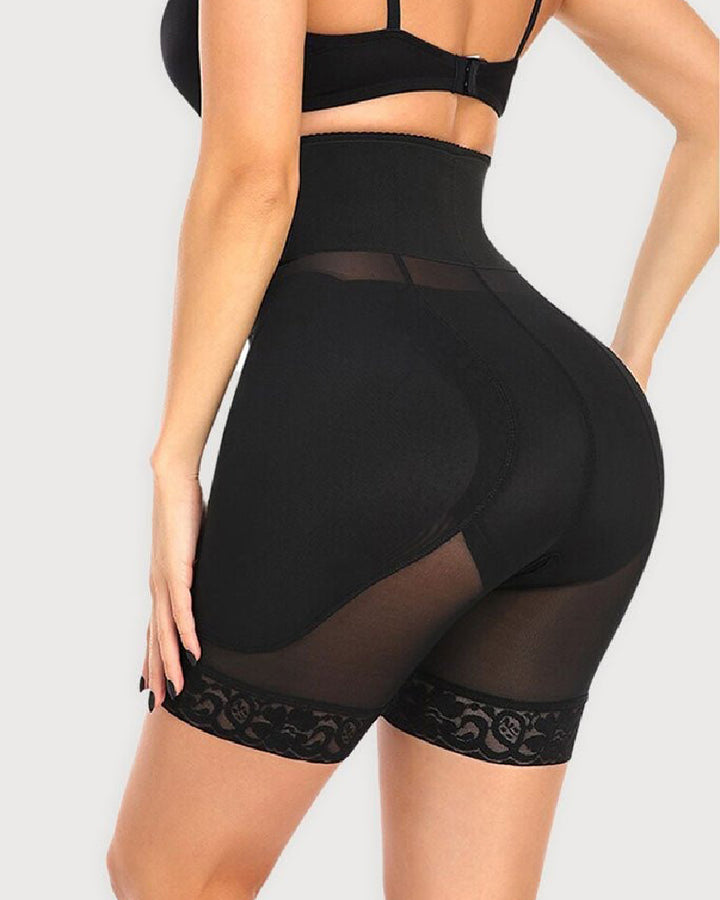 Damen Sanduhr Korsett Mesh Formende Shorts mit Schwammpolstern