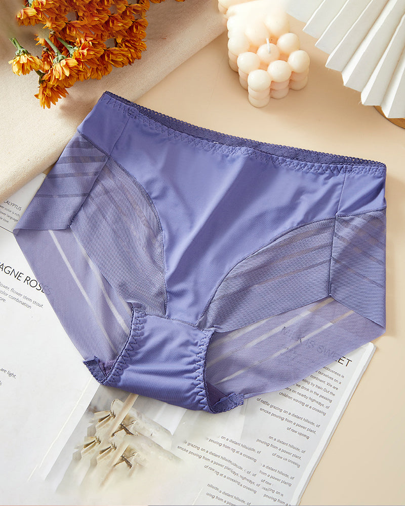 Damen Sexy Nahtlose Hohlstreifen Mesh  Tanga Formende Slips