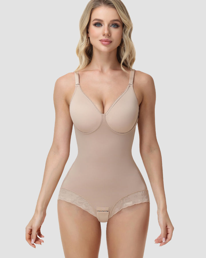 Shapshe® Spitzenbesatz Integriertem BH Shapewear Bodysuit