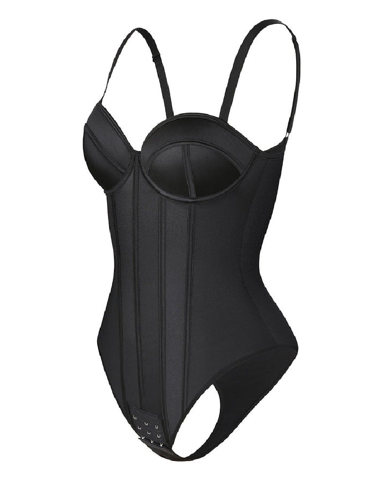 Shapshe® Damen Korsett Tanga Bauchkontrolle Po Lift Bodysuit mit Bügel BH