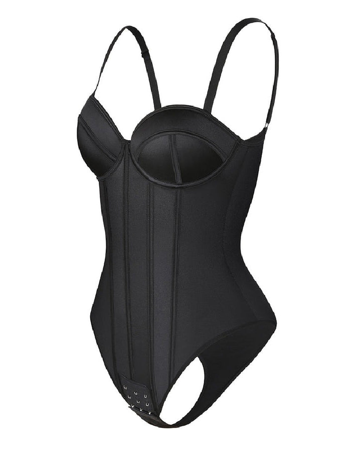 Shapshe® Damen Korsett Tanga Bauchkontrolle Po Lift Bodysuit mit Bügel BH