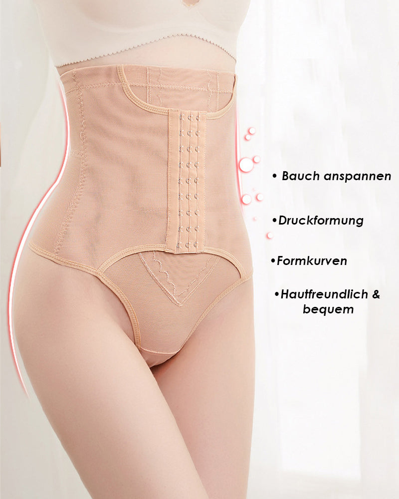 9-reihiges Hoch tailliertes Tanga Höschen mit Hüftstraffung und Oberschenkelfalte