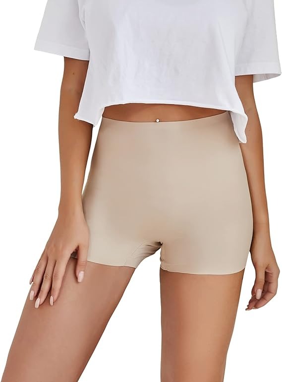Solide Elastische Nahtlose Rutschfeste Boyshorts Unterwäsche