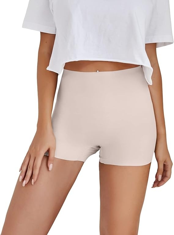 Solide Elastische Nahtlose Rutschfeste Boyshorts Unterwäsche