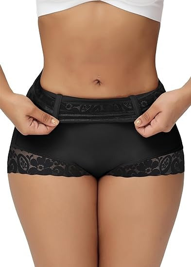 Shapshe® Klassischer Damen Körperformer mit Spitze Po-Lifter Bauchweg Unterwäsche Höschen Glättungs Slip
