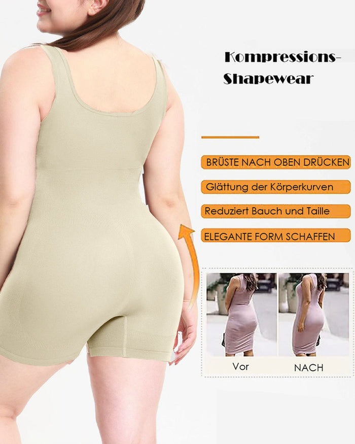 Damen Bauchweg Nahtlose Bis zur Mitte des Oberschenkels Outerwear Bodysuit Shapewear