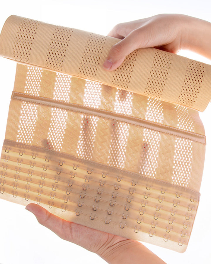 Hohl Atmungsaktiv Doppel Gürtel Taille Trainer Bauchweg Korsett