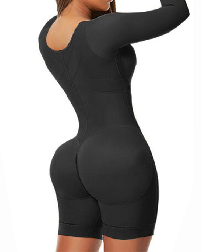 Shapshe® Ganzkörper Shaper Shapewear Faja Colombianas volle Brust Lange Ärmel Starke Kompression