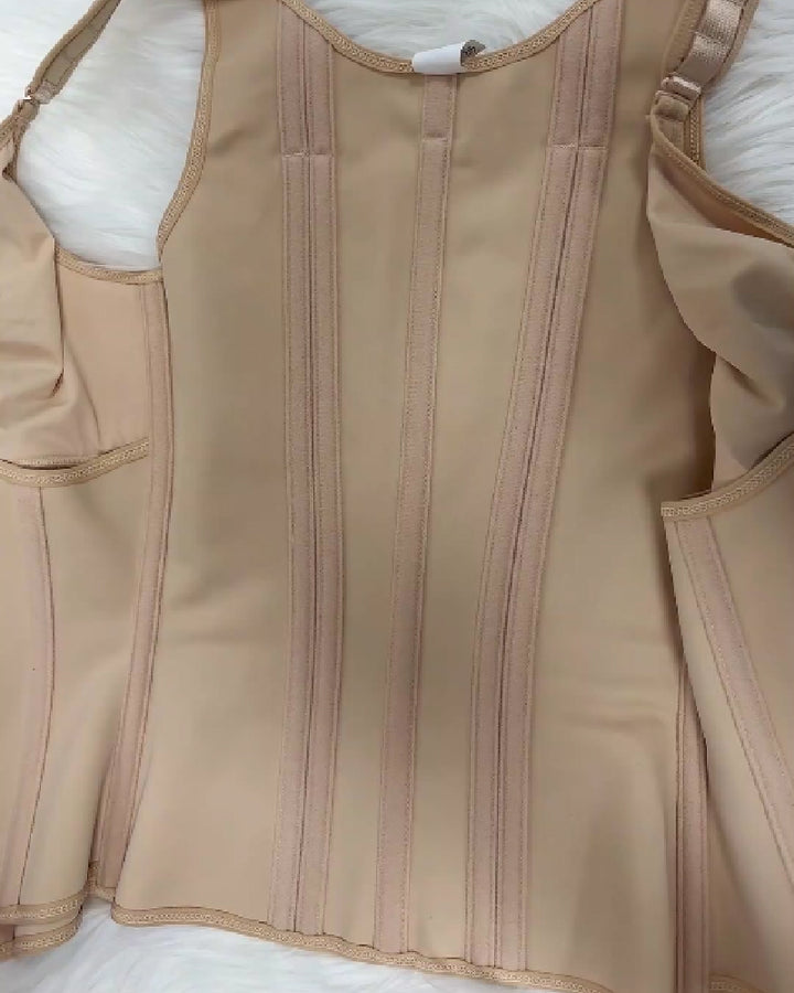 Shapshe® Damen Latex Korsett Bauchkontrolle Body Shaper Weste mit BH