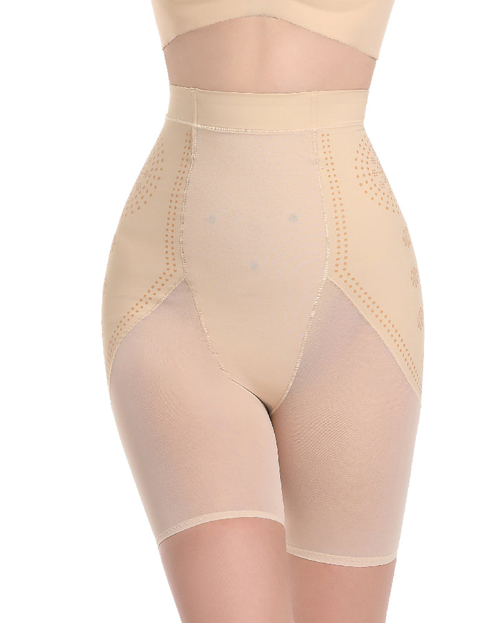 Nahtlose Atmungsaktive Mesh Shapewear Bauchweg Kompressions Shorts