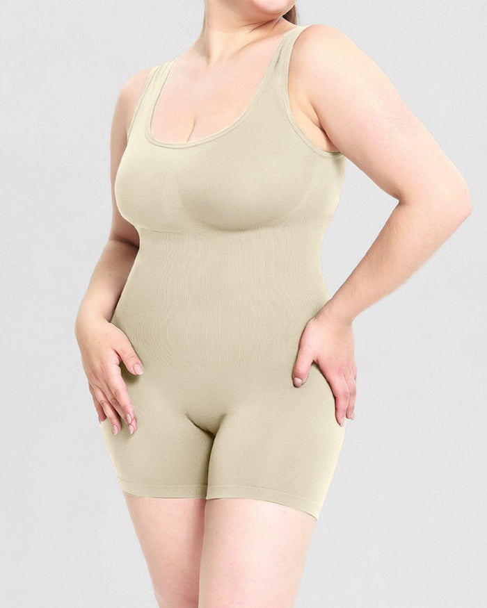 Damen Bauchweg Nahtlose Bis zur Mitte des Oberschenkels Outerwear Bodysuit Shapewear